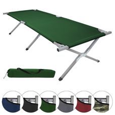 Stable camp bed 190 x 64 x 41 cm – Loadable up to 180 kg
Type: Camp bed (classic)
Dimensions: 190 x 64 x 41 cm
Pack size: 96 x 18 x 10 cm
Material covering: 100 % polyester [600D]
Frame material: steel 25 x 35 mm
Max. load: 180 kg
Weight: 6.9 kg
Color: Green